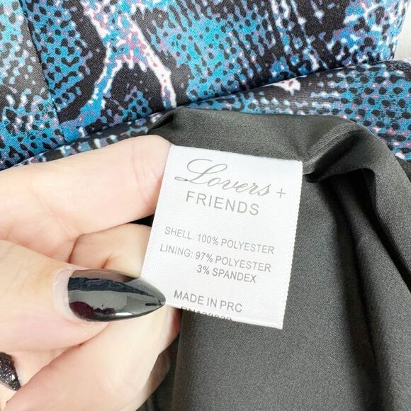 LOVERS + FRIENDS | REVOLVE Young Love Snakeskin Print Mini Dress Women’s Size L - Picture 10 of 10